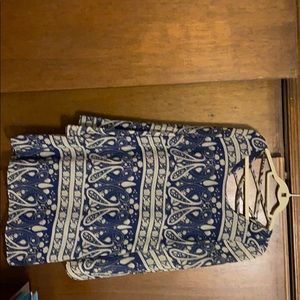 Charming Charlie blue and white dress
